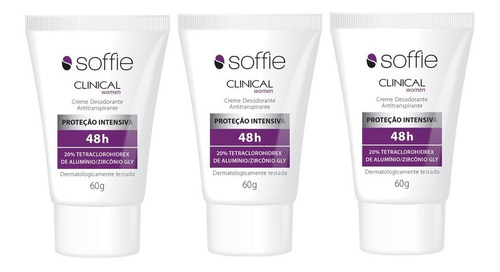 Kit Com 3 Unidades - Soffie Clinical 48h Women