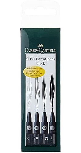 F Pitt Artist Pen Wallet Black  Tamaños