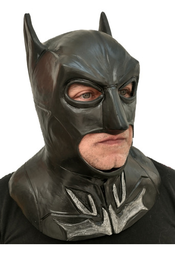 Máscara De Latex Batman Con Pechera Adulto Halloween 