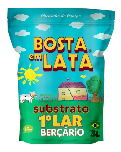 Substrato Orgânico Bosta Em Lata 1º Lar Berçário - 3l