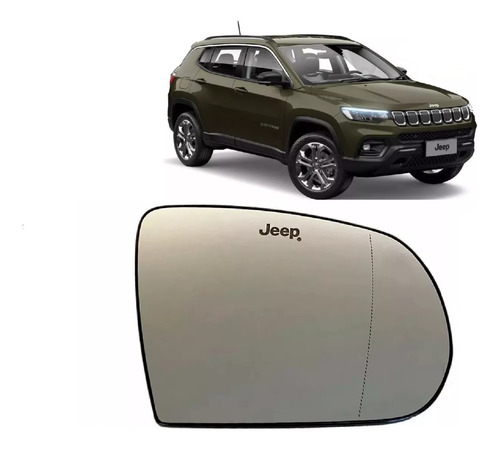 Espelho + Base Retrovisor Jeep Compass 2017 A 2023 Original