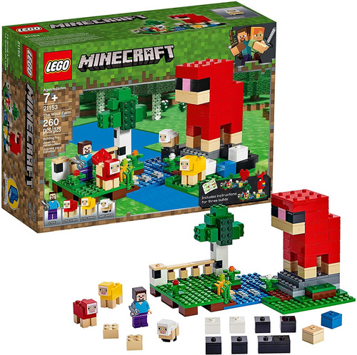 Kit De Construcción Lego Minecraft The Wool Farm 21153 (260