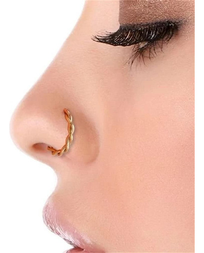 Anillo De Nariz Falso, Anillo Para Labios Con Forma De Torsi