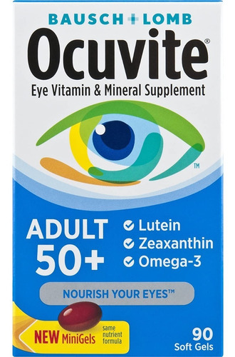 Ocuvite Para Adultos/ Vitamina Para Los Ojos/ 90 Caps.  