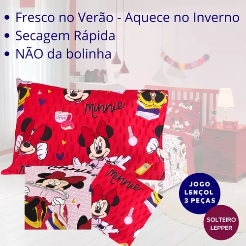 Jogo Lençol Infantil Menino Menina Personagem Solteiro Macio