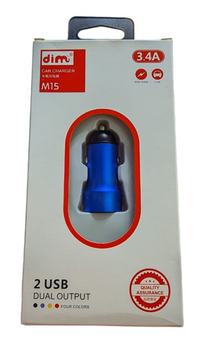 Cargador De Carro Dim M15 Doble Puerto Usb 3.4 A