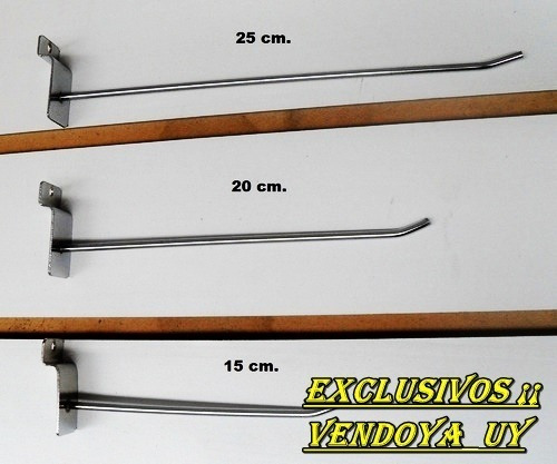 Ganchos Para Panel Ranurado Y Perforado De 15 Cm 50 Unidades