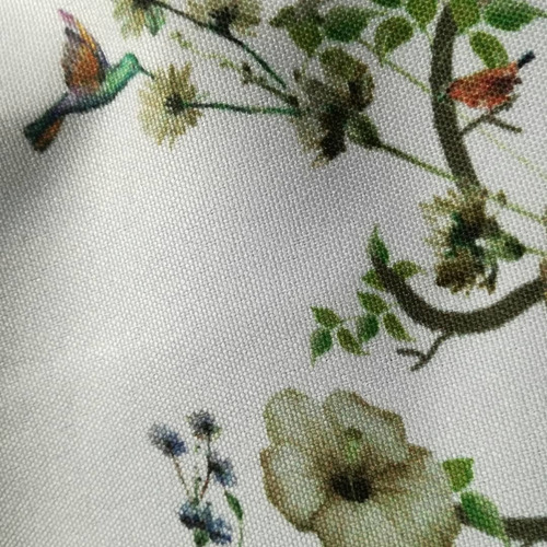 Imagen 5 de 10 de Cortinas Tela Cortas Combinada Colibrí Garden Dina Gerade
