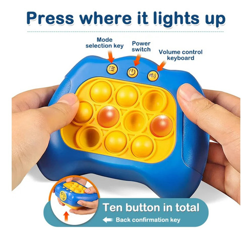 Pop It Mini Gamer Console Som Anti Stress Fidget Toys Push Cor Pato