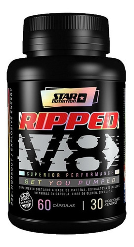 Ripped V8 Star Nutrition Pre-entreno+quemador X30 Servicios