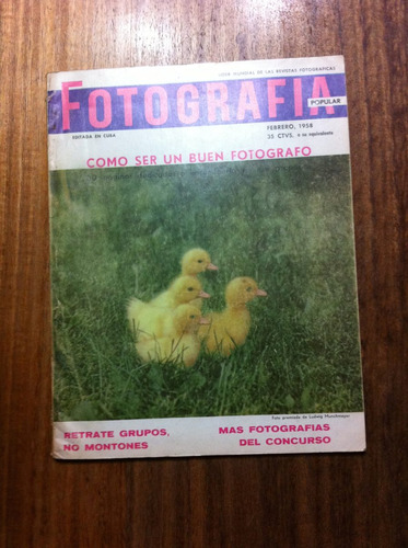 Revista Fotografía Popular Nº13 Antigua Febrero Año 1958