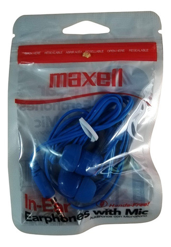 Pack 6 Audifonos Maxell In-bax Blanco/azul/negro Manos Libre