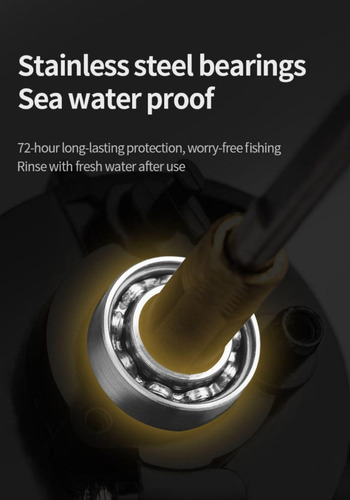Reel Frontal Amberjack Tamaños 20kg Freno Lance Mar color negro 8000