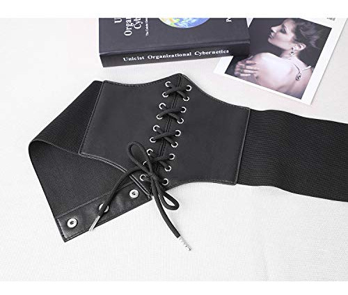 Corset Negro Para Mujer, Cinturón Ancho Elástico Para Vestid