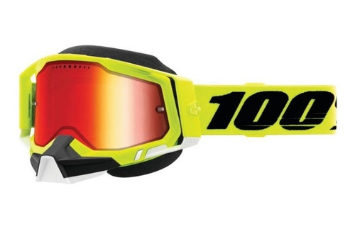 Antiparra 100% Accuri 2 Ski Snowboard Fluo Yellow Nieve Qpg