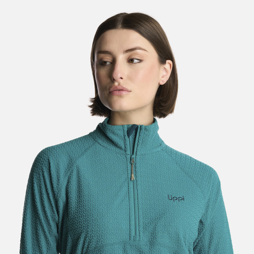 Polerón Mujer Jacaranda Nano-f 14 Zip Turquesa Lippi