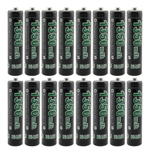 16 Pilas Aaa 1350mah Aaa 1.2v Ni-mh Recargable