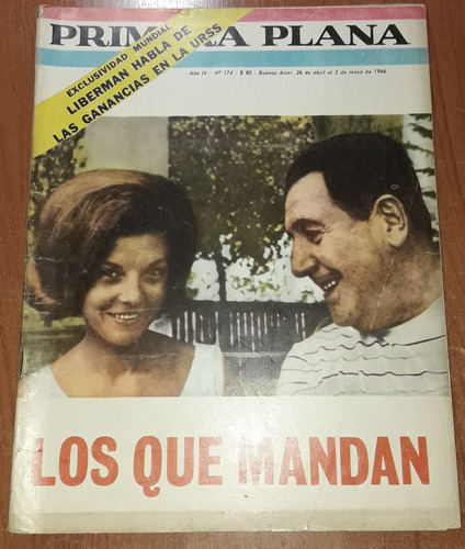 Revista Primera Plana N°174   26 De Abril Al 2 De Mayo 1966