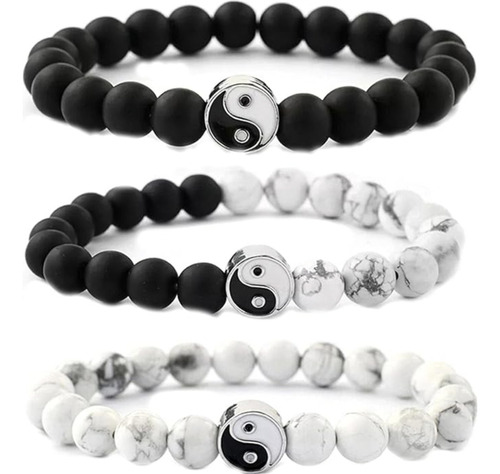 Pulsera Piedras Ying Yang