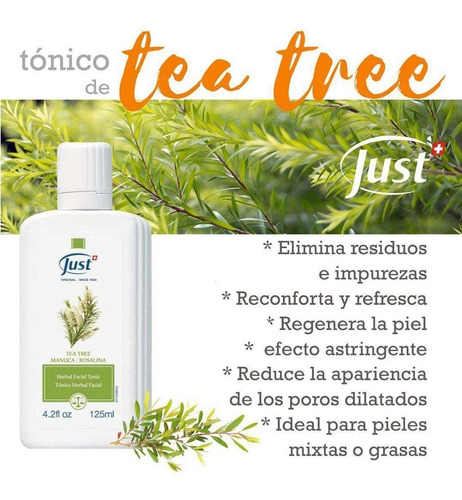 Imagen 6 de 7 de Limpiador Tónico De Tea Tree Y Manuca Anti-acné Just