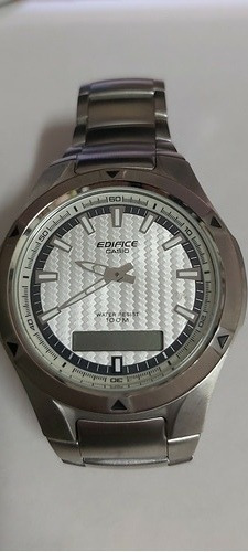 Reloj Casio Ana Digi Efa-126 Acero Alarma Hora Dual Sumerg.