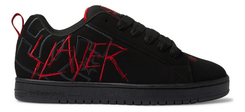 Tenis Negros Hombre Slayer Dc Shoes Court Graffik Edition