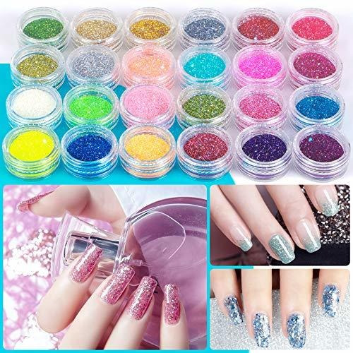 Uñas Acrilicas, Uñas Gel Nail Glitter Powder With | Cuotas sin interés