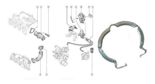 Abrazadera Tubo Valvula Egr Renault Megane Tarjetero 1.5 K9k