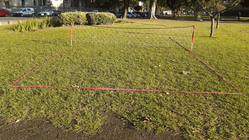 Imagen 2 de 4 de Set Cancha Fútbol Tenis Completo Transportable 8x4 Metros
