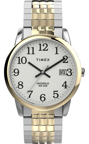 Timex Easy Reader Reloj De Cuarzo Para Hombre, Bitono, Puls.