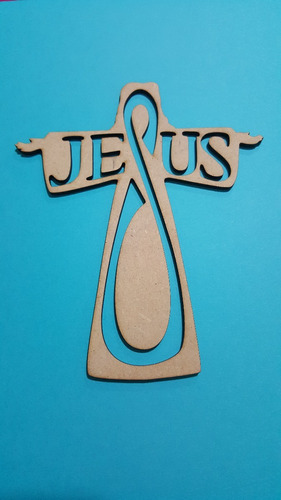 Cruz De Madera Recuerdos Bautizo Boda Mdf 15cm Jesús