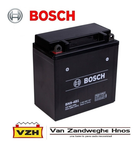 Imagen 1 de 1 de Bateria 6dm9 = Bn9-4b1 Bosch Gel 12 V 9ah