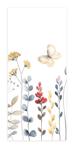 Imagem 3 de 3 de Papel De Parede Painel Floral Aquarela 2 Rolos - 3m²