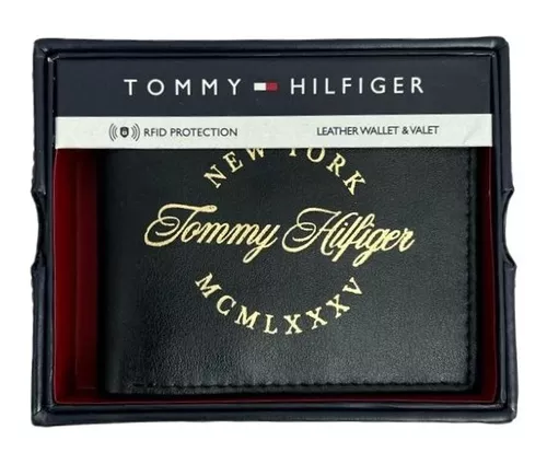 Carteira Masculina Tommy Hilfiger New York Em Couro Com Rfid