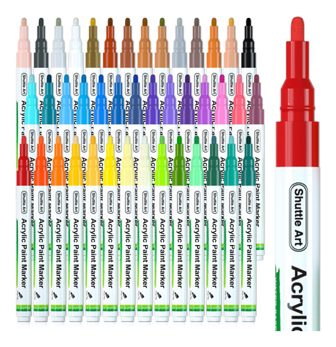 Shuttle Art Paint Pens, Marcadores De Pintura Acrílica De 42