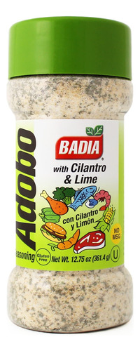 Tarro Badia Adobo De 12.75 Oz Con Condimento De Cilantro Y L