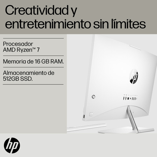Hp All In One 27-ca0012la Amd Ryzen 7 16gb Ram 512gb Ssd fhd Snowflake White
