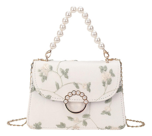 Bolso De Hombro A La Moda Para Mujer Con Flores De Poliureta