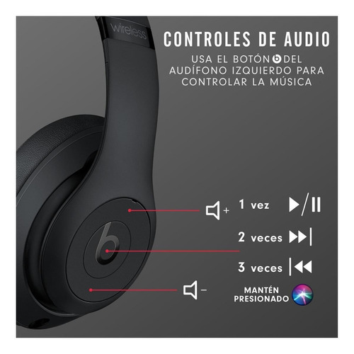 Imagen 5 de 6 de Audífonos Beats Studio³ Wireless - Matte black