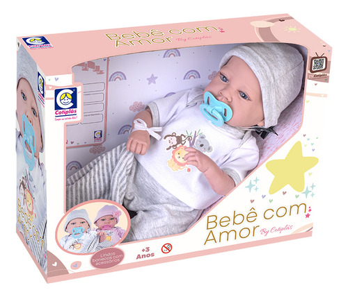 Boneca Bebê Com Amor By Cotiplás Menino