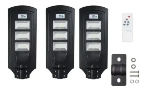 Pack X3 Luminaria Solar Focos Para Exteriores 90w  90led