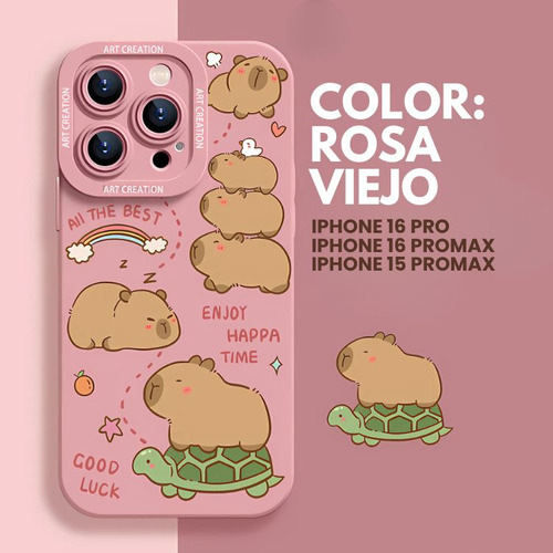Carcasa Funda Silicona iPhone 16 Pro Capibara Antigolpes