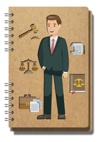 Libreta Personalizada Abogado Abogacía Ensamblada A Mano