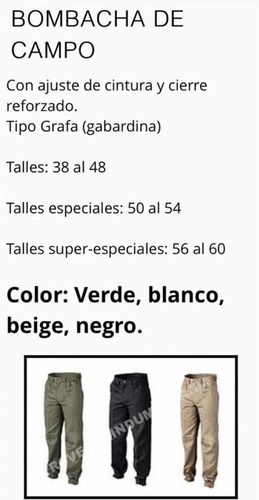 Imagen 6 de 7 de Bombachas De Campo - Ropa Y Accesorios (oferta Colores)