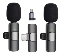 Comprar 2 Microfonos Corbateros Inalambricos Usb-c Para Celular Compatible Con iPhone iPad Android Ideal Grabaciones Video Entrevistas Conferencias Podcast Youtube Gxtronics K9 Color Negro