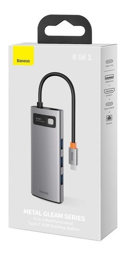 Hub Adaptador Usb 3.0 Hdmi 4k Red Usb C Pd Zapatilla Baseus