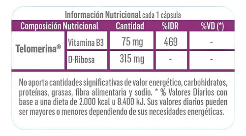 Pacote de 30 cápsulas Telomerina Nad+ Original Antiage X2