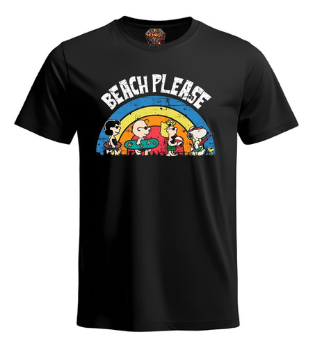 Playera Estampada Beach Please Snoopy Dtf Monique