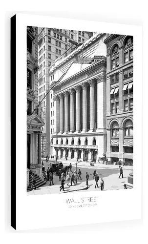 Cuadro Super Moderno De Wall Street Y Otras Ciudades 33x48cm