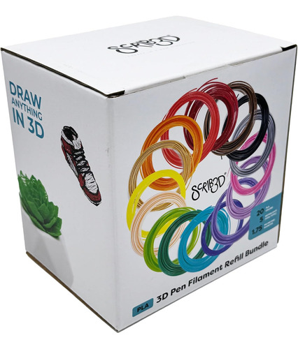 Recambios De Filamento Para Boligrafo Scrib3d, 20 Colores...